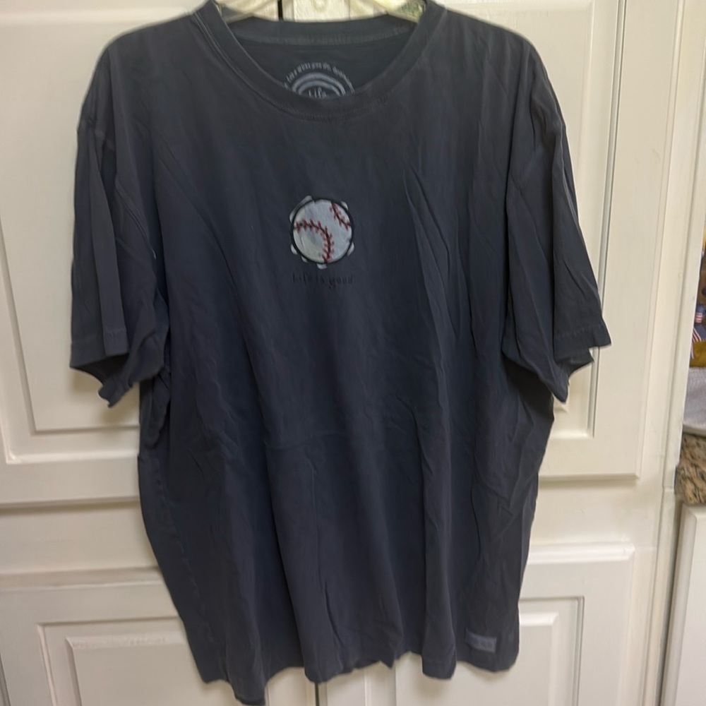 LIFE IS GOOD baseball t-shirt from Cooperstown (Baseball Hall of Fame)-Boys Med